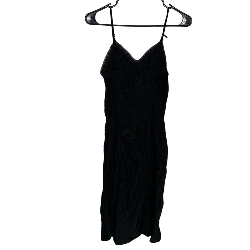 Vintage Slip Dress Lingerie Black Lace Detail Skylon Size 12